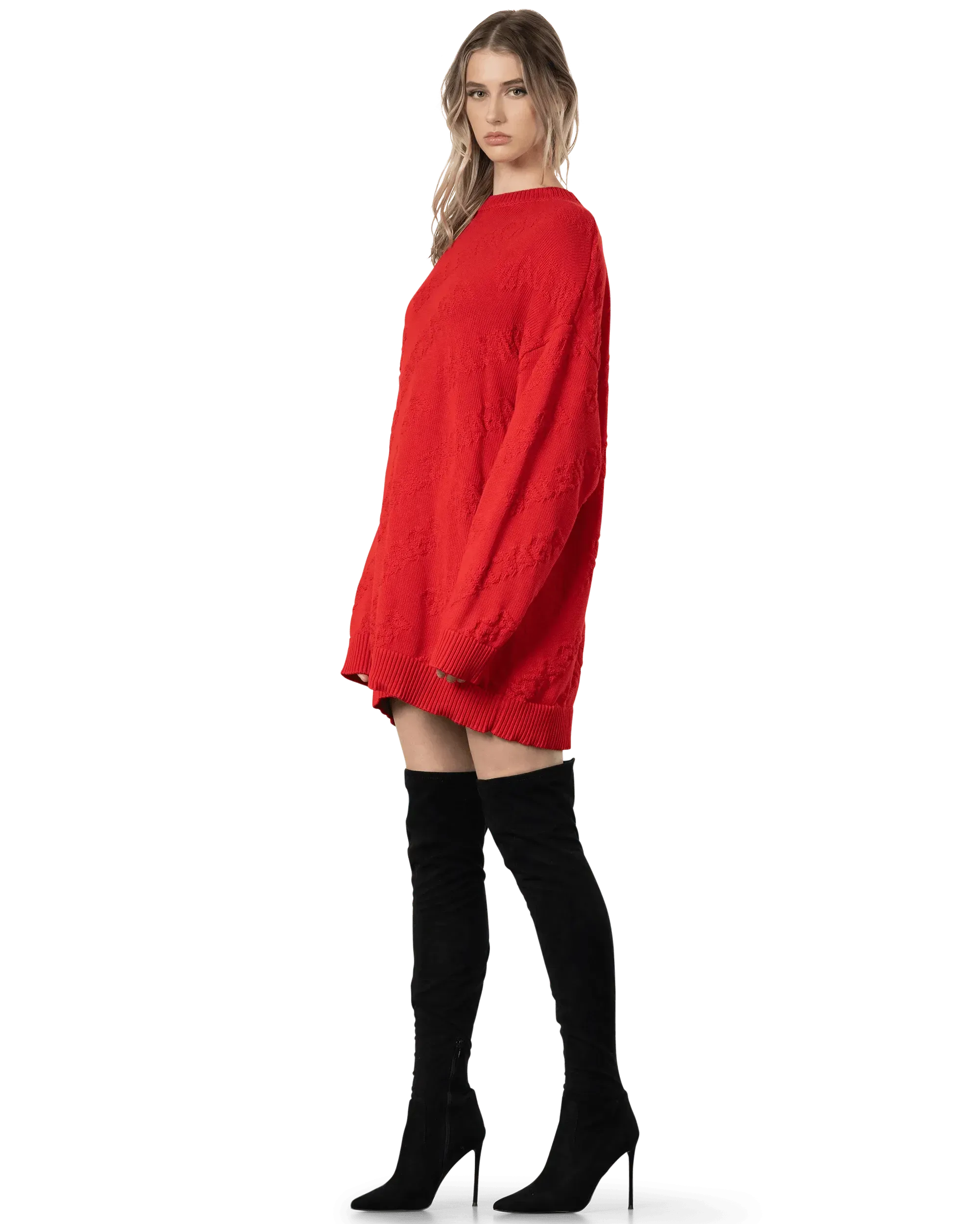 3D Knit Long Sleeved Sweater