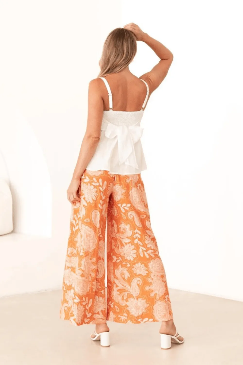 Adalee Wide Leg Pants - Paisley Sunrise