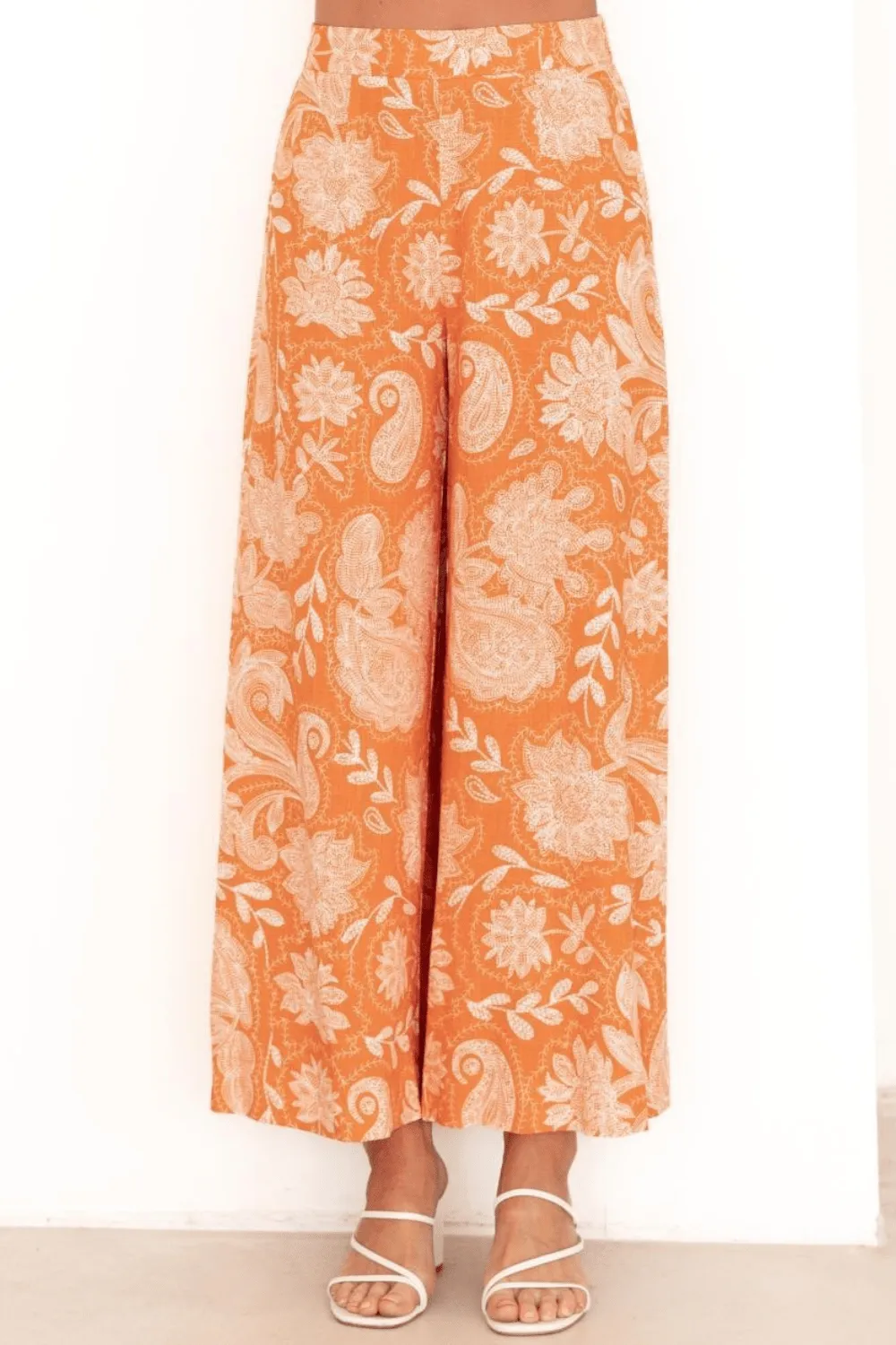 Adalee Wide Leg Pants - Paisley Sunrise