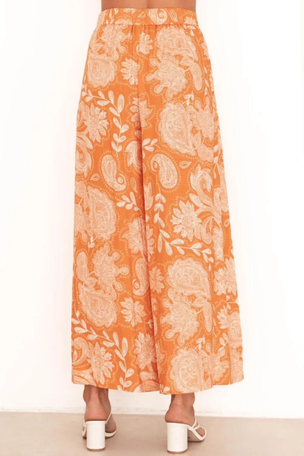 Adalee Wide Leg Pants - Paisley Sunrise