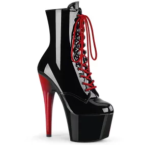 Adore-1020 Black Patent/Black-Red, 7" Heels