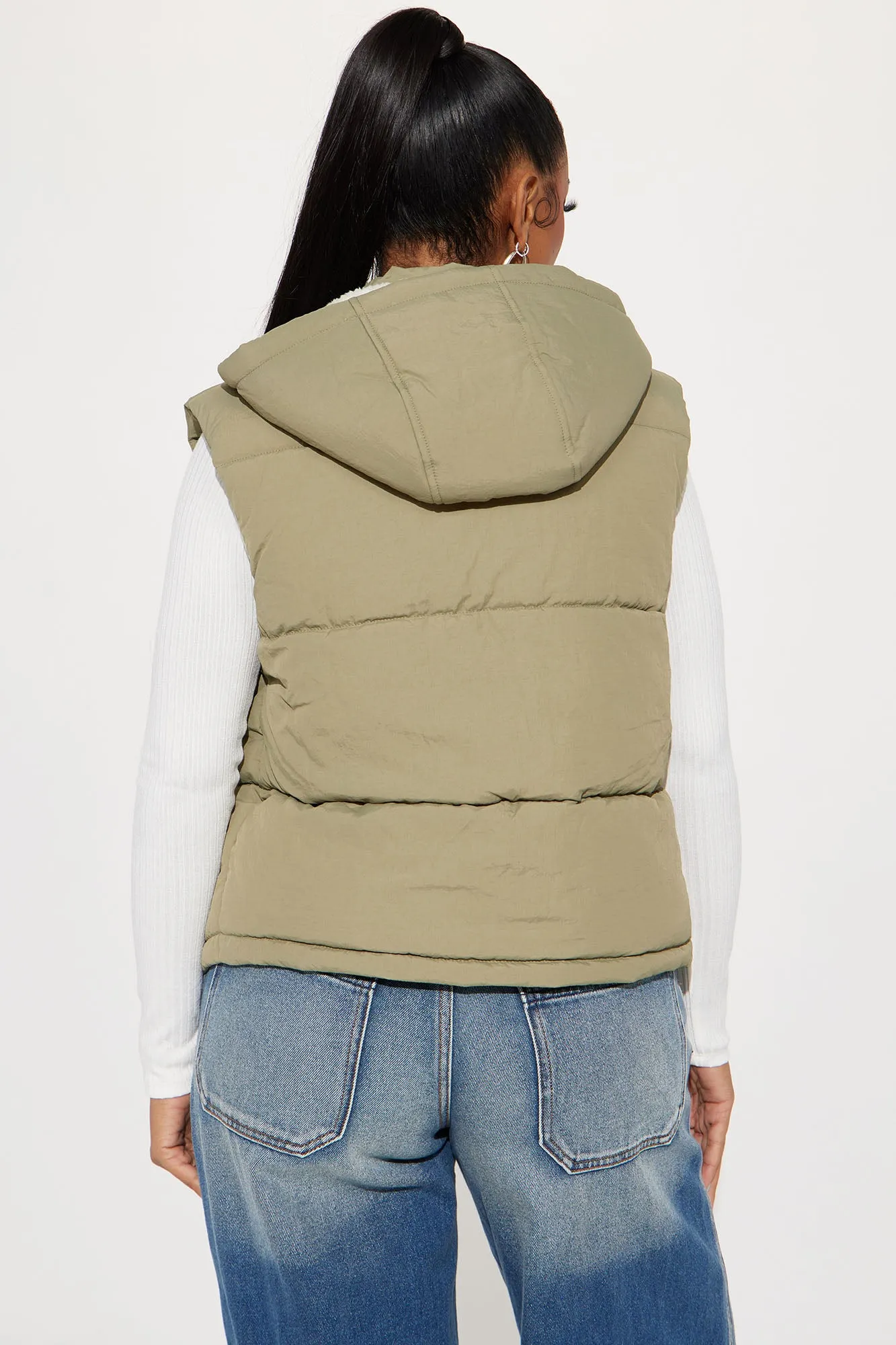 Airport Stops Puffer Vest - Sage