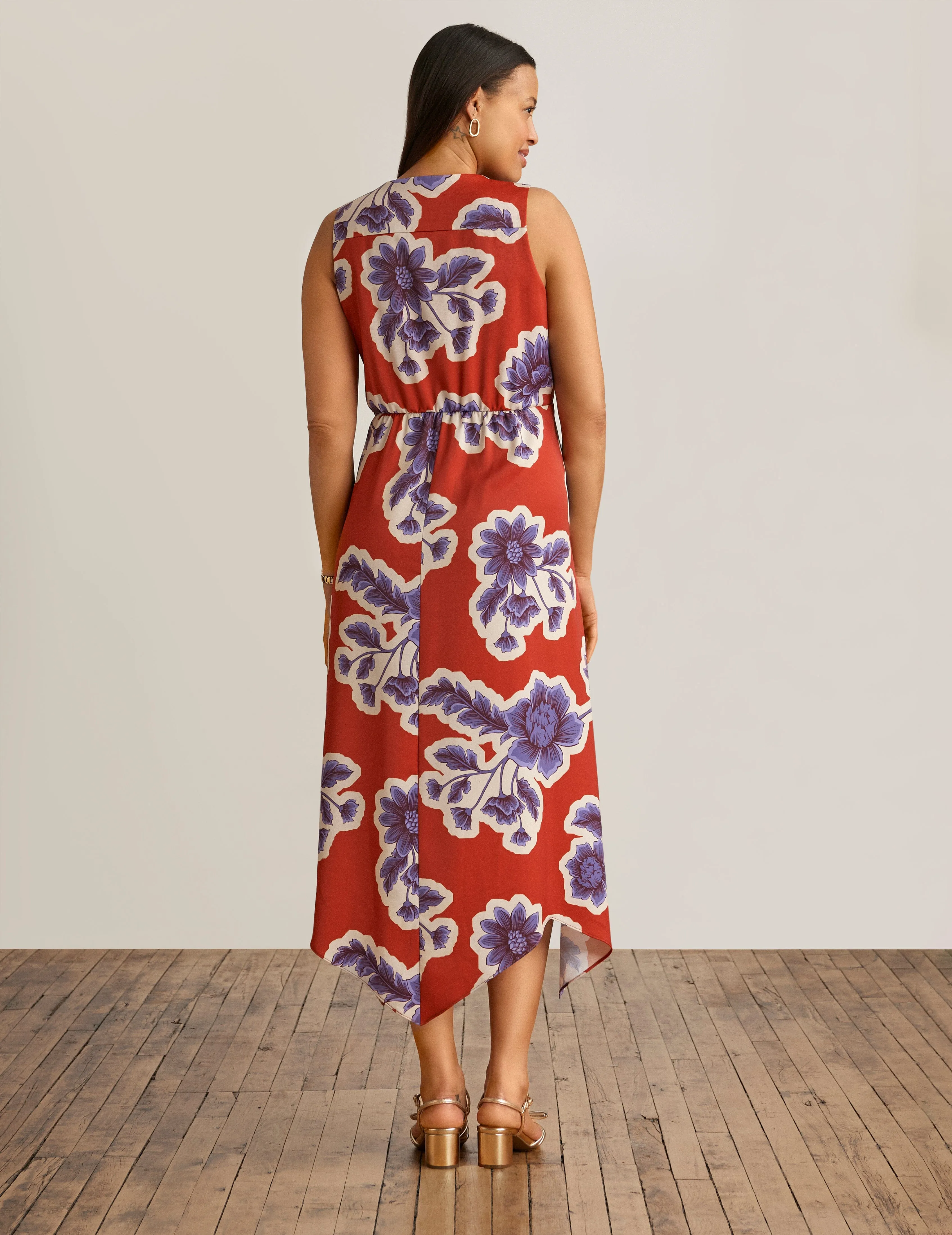 Asymmetrical Surplice Dress