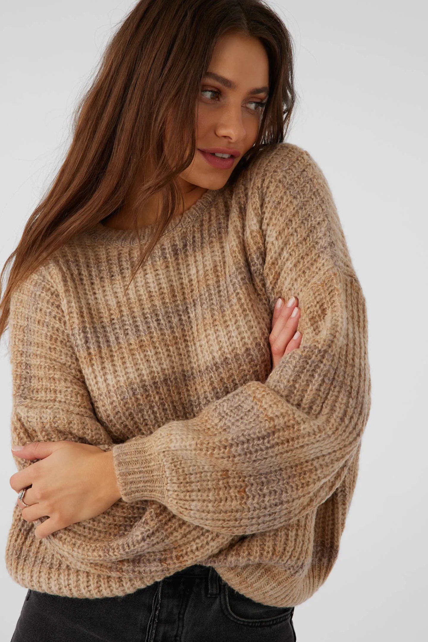 BAYOU OMBRE STRIPE SLOUCHY SWEATER