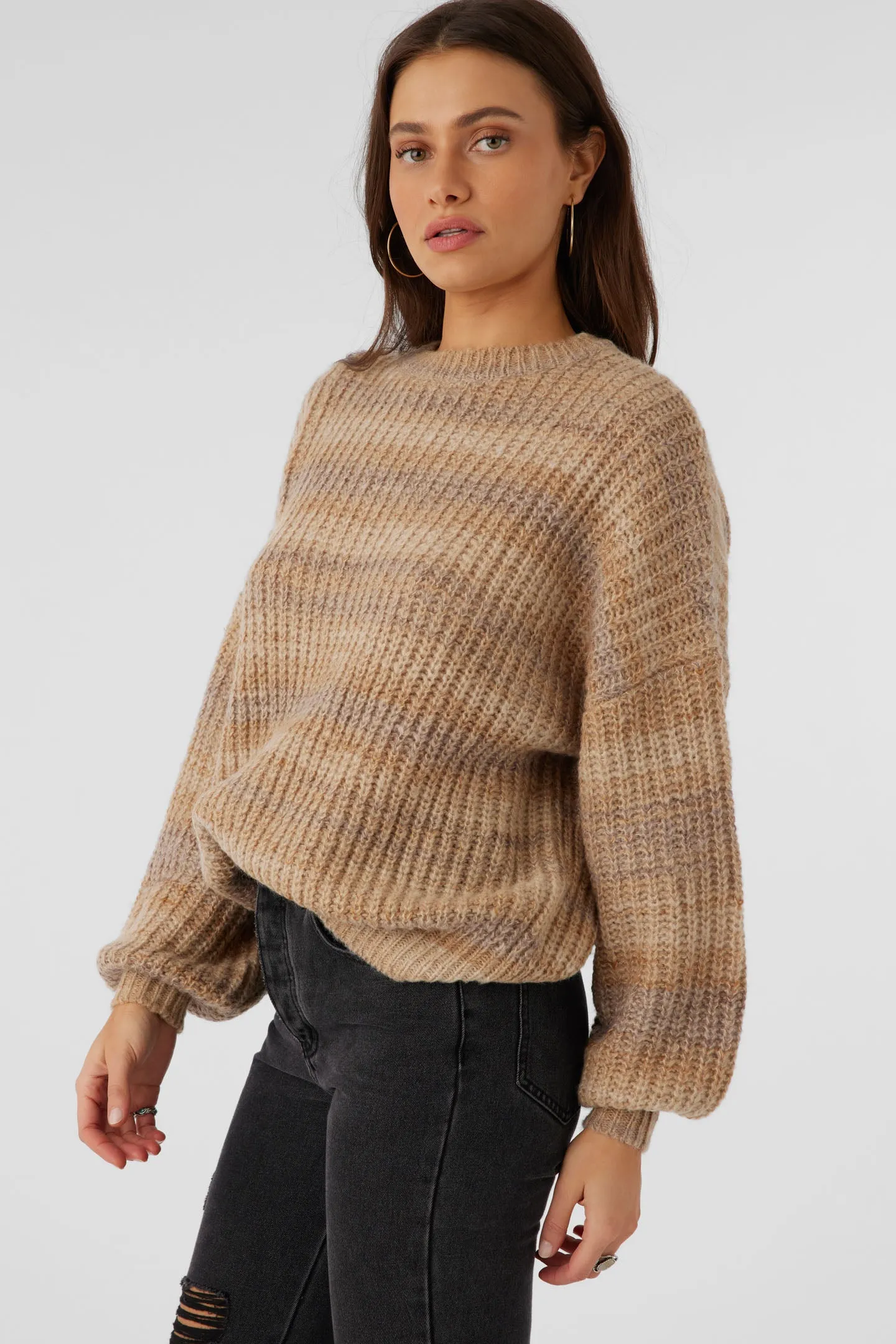 BAYOU OMBRE STRIPE SLOUCHY SWEATER