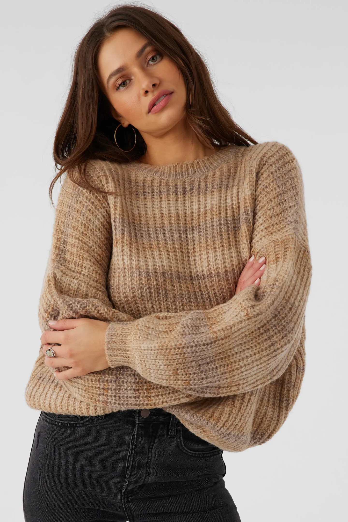 BAYOU OMBRE STRIPE SLOUCHY SWEATER