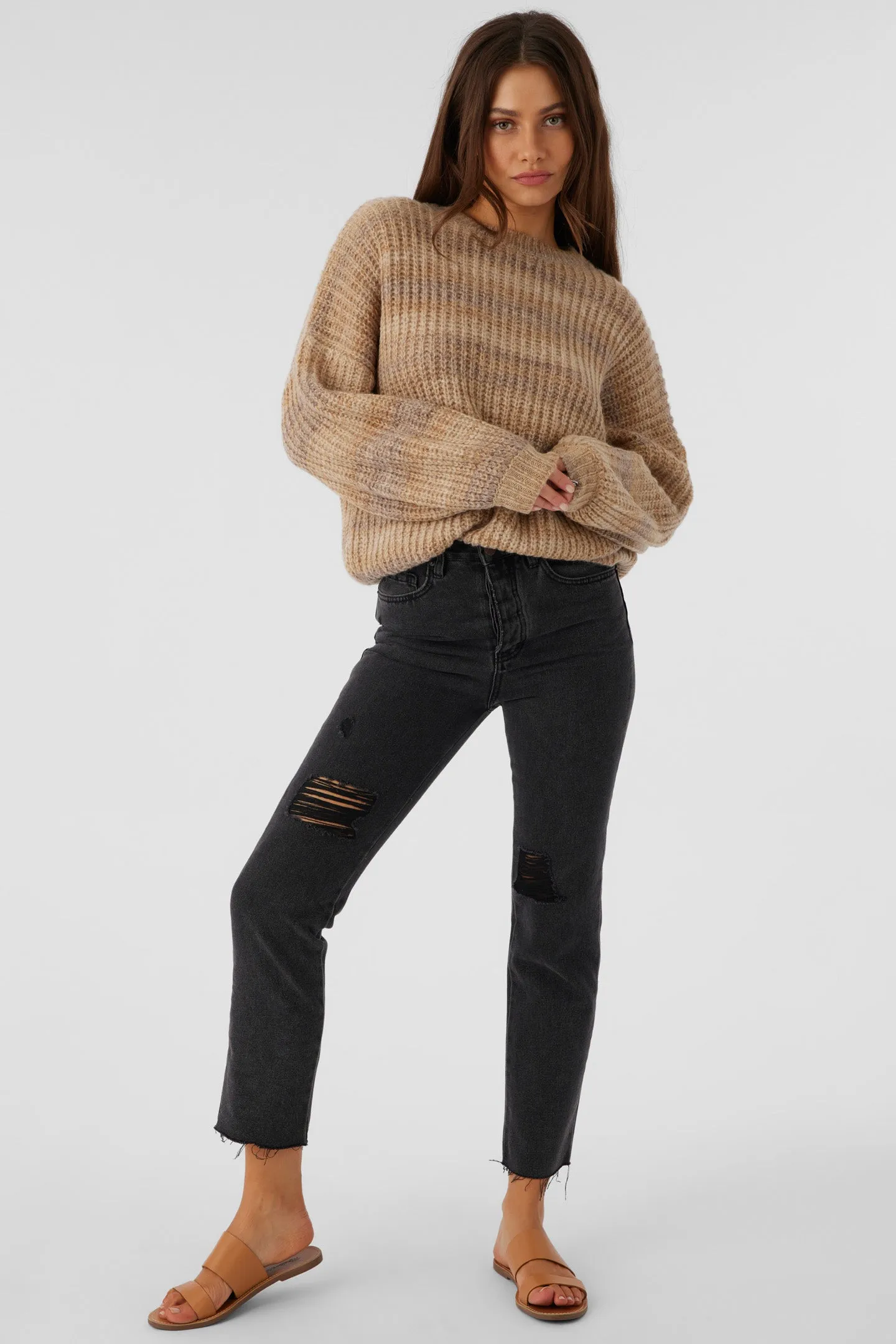 BAYOU OMBRE STRIPE SLOUCHY SWEATER