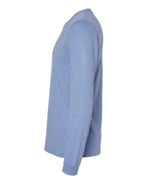 BELLA   CANVAS Triblend Long Sleeve Tee 3513 Blue Triblend