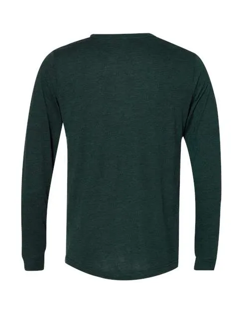 BELLA   CANVAS Triblend Long Sleeve Tee 3513 Emerald Triblend