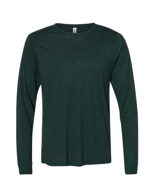 BELLA   CANVAS Triblend Long Sleeve Tee 3513 Emerald Triblend