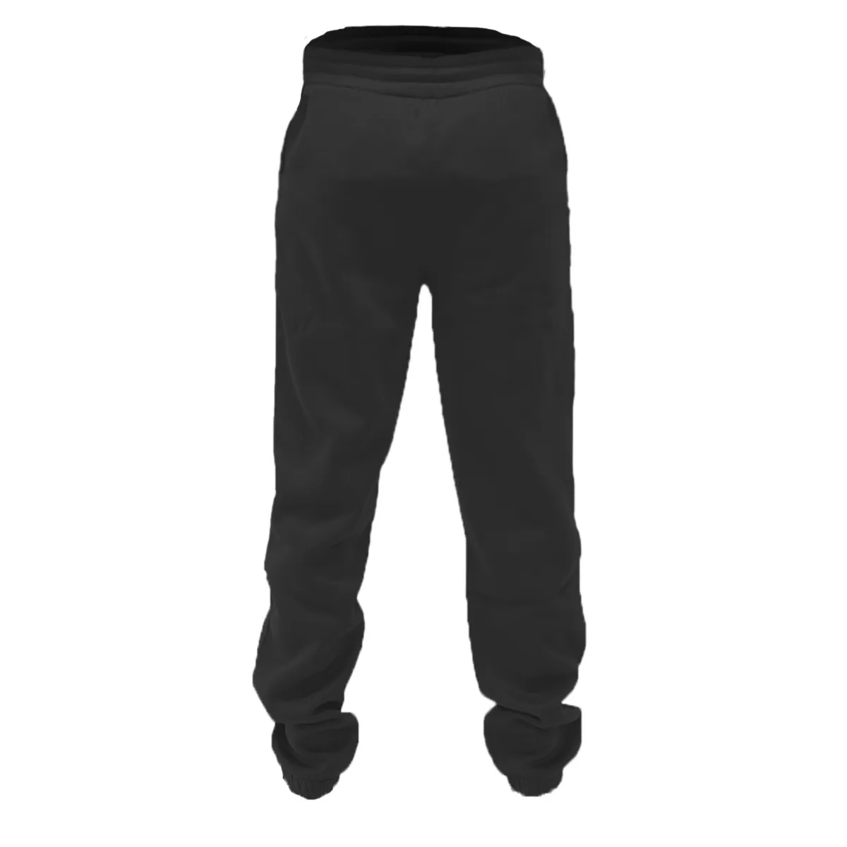 Black Solid Sweat Pant