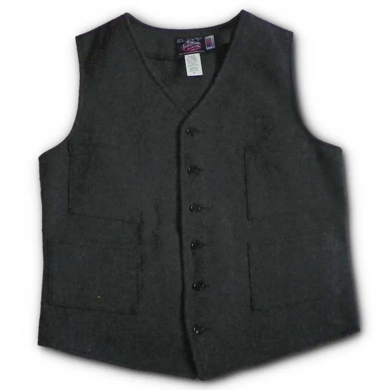 Button Front Wool Vest