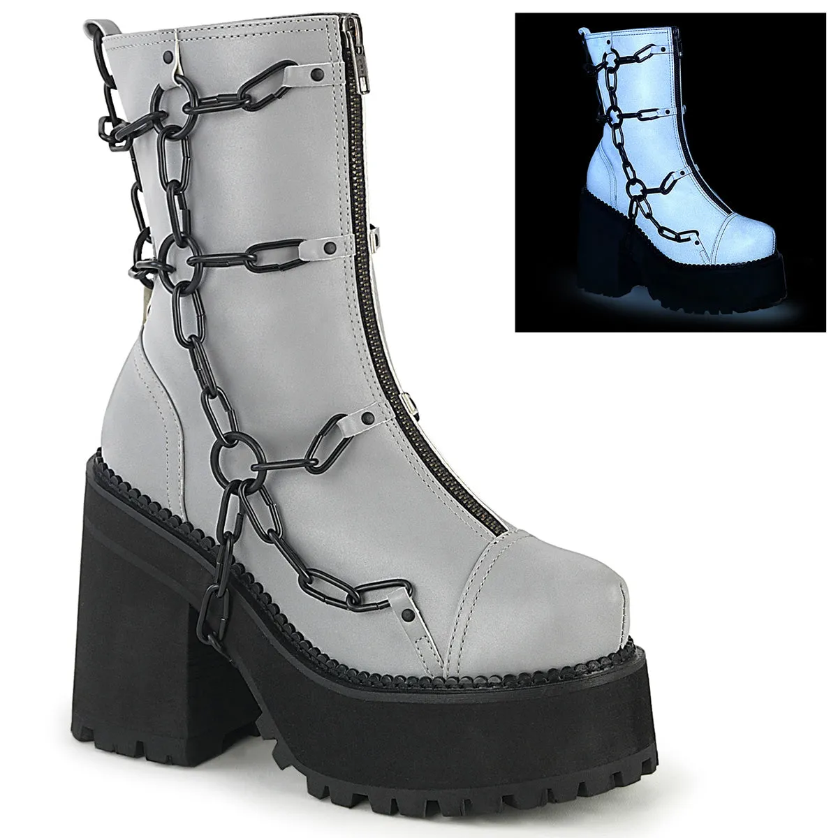 Demonia Assault-66 Cleated Platform Ankle Boot