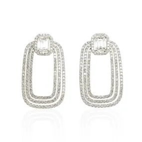 Earring jackets for Emerald cut