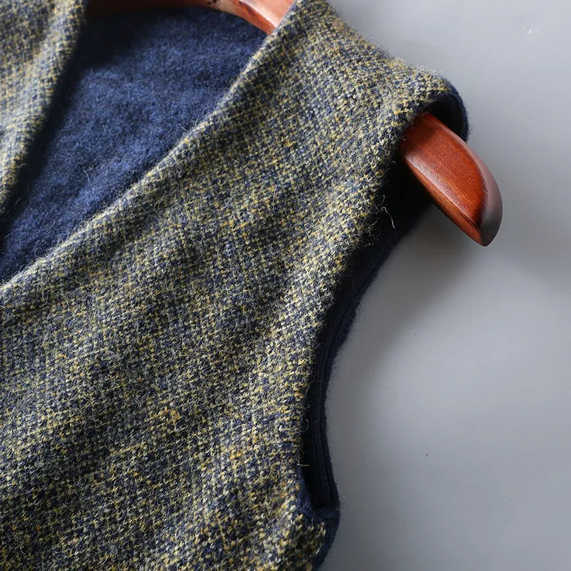 Heavy goods Italian order! Mohair   wool autumn and winter men's knitted cardigan sweater vest