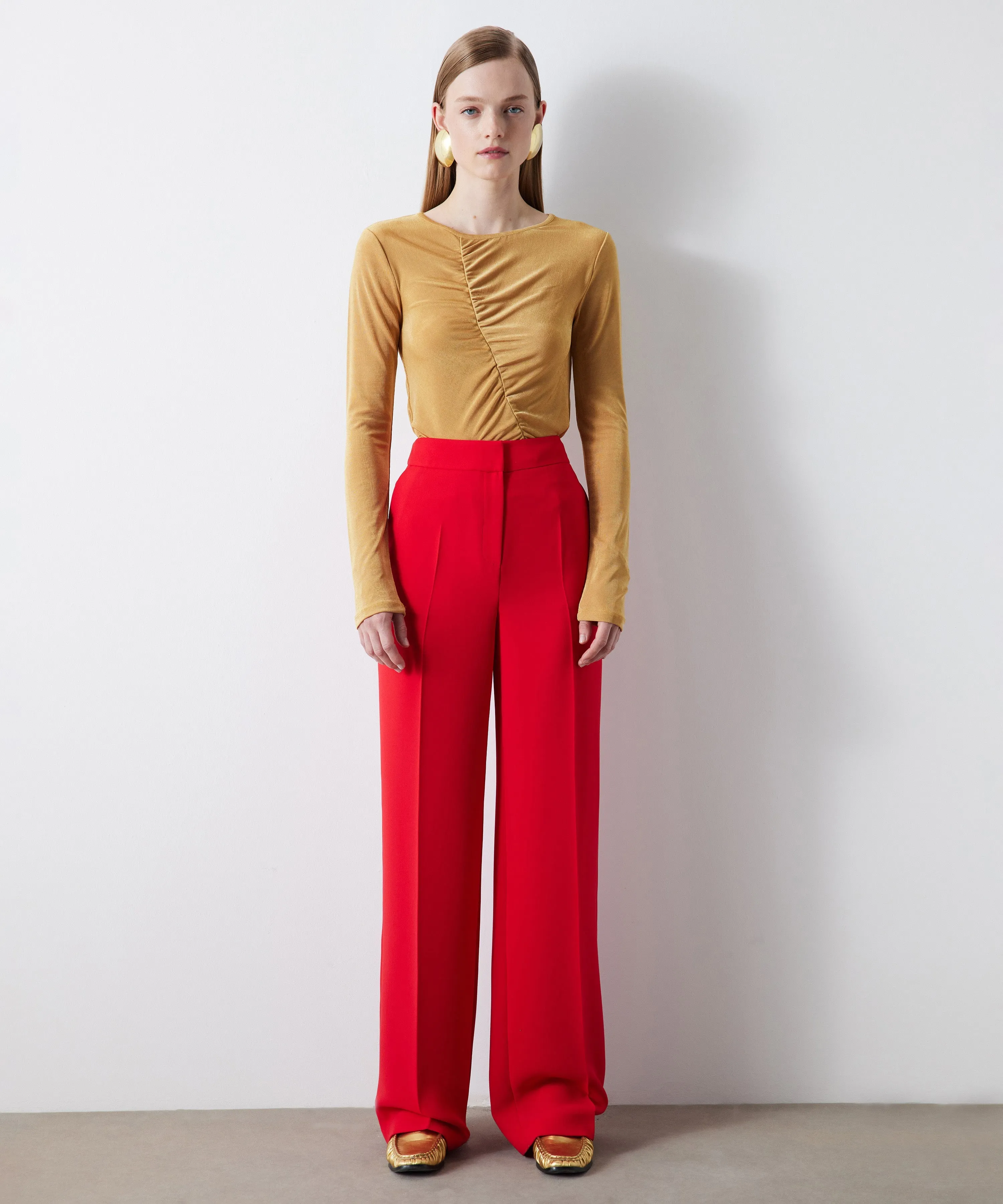 Ipekyol Wide Leg Fit Trousers Red