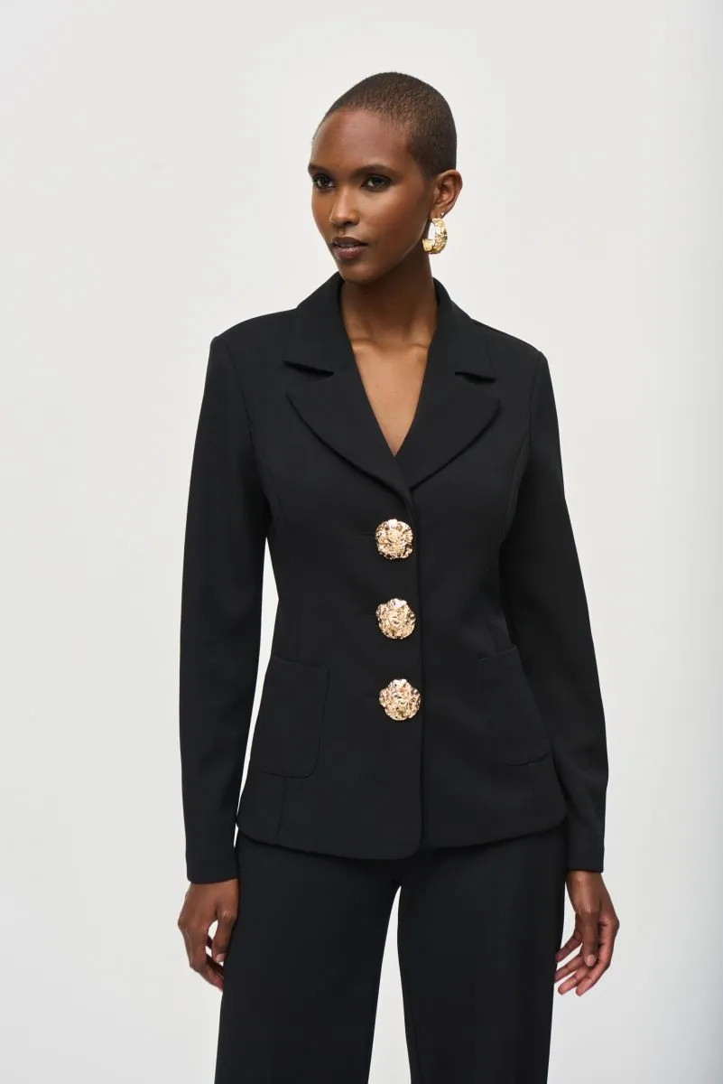 Joseph Ribkoff Statement Button Long Sleeve Blazer Jacket 243160