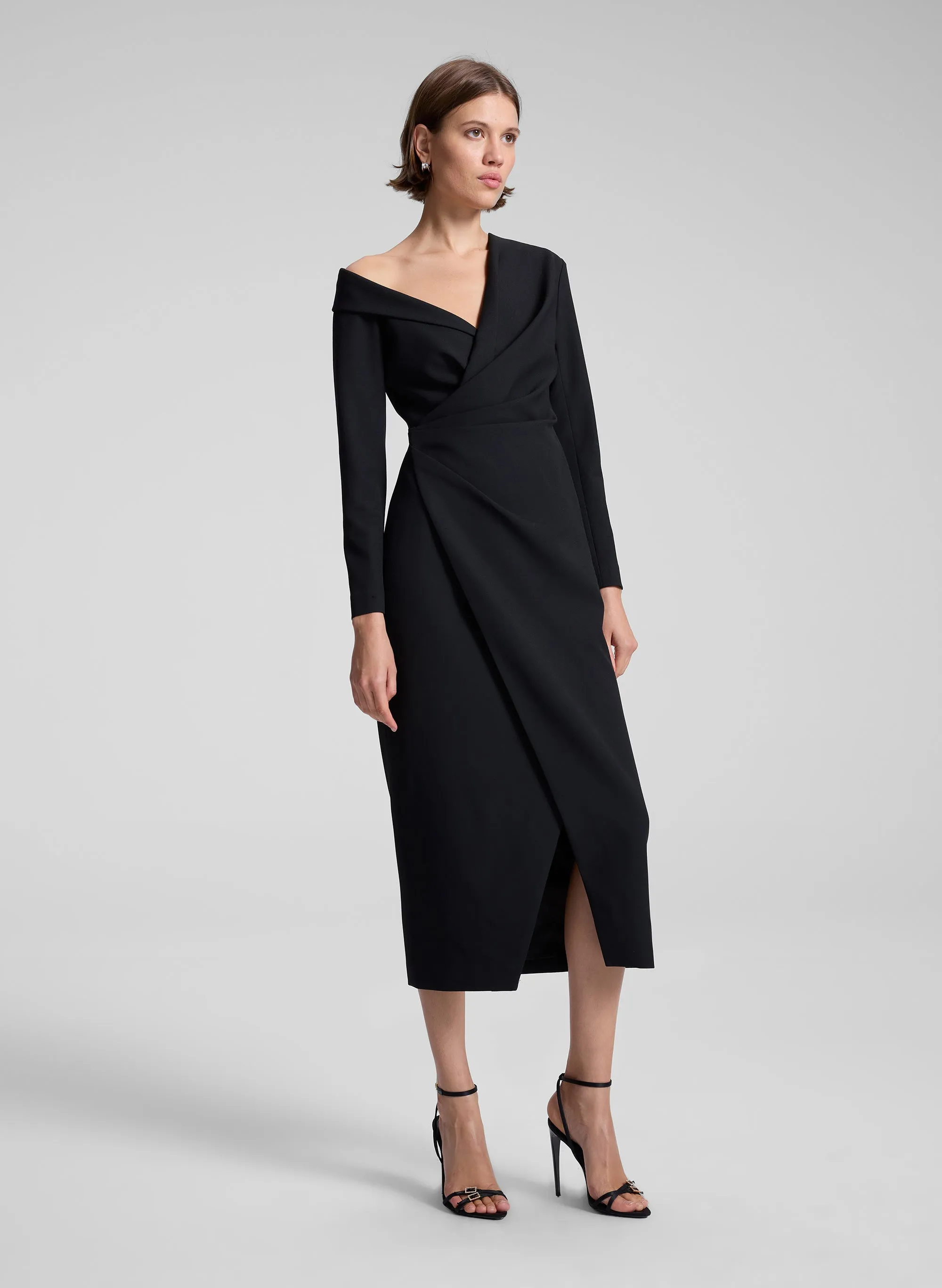 Kylah Asymmetric Midi Dress