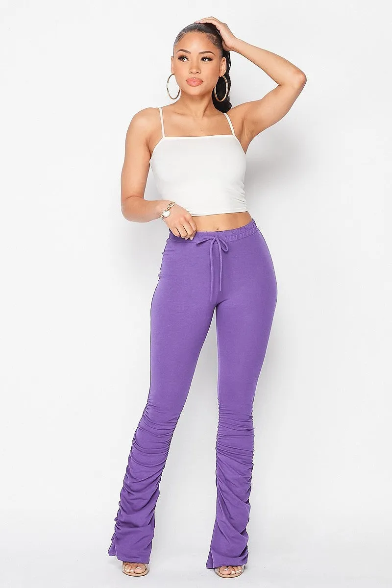 Ladies ruffle slough jogger sweat pants