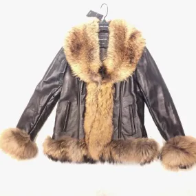 Mason & Cooper Women's Lambskin Jacket with Fox Fur Lining