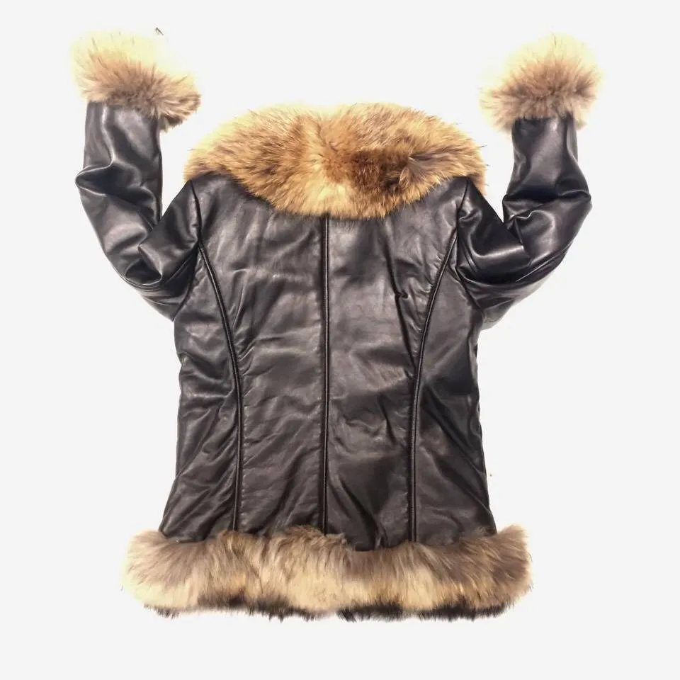 Mason & Cooper Women's Lambskin Jacket with Fox Fur Lining