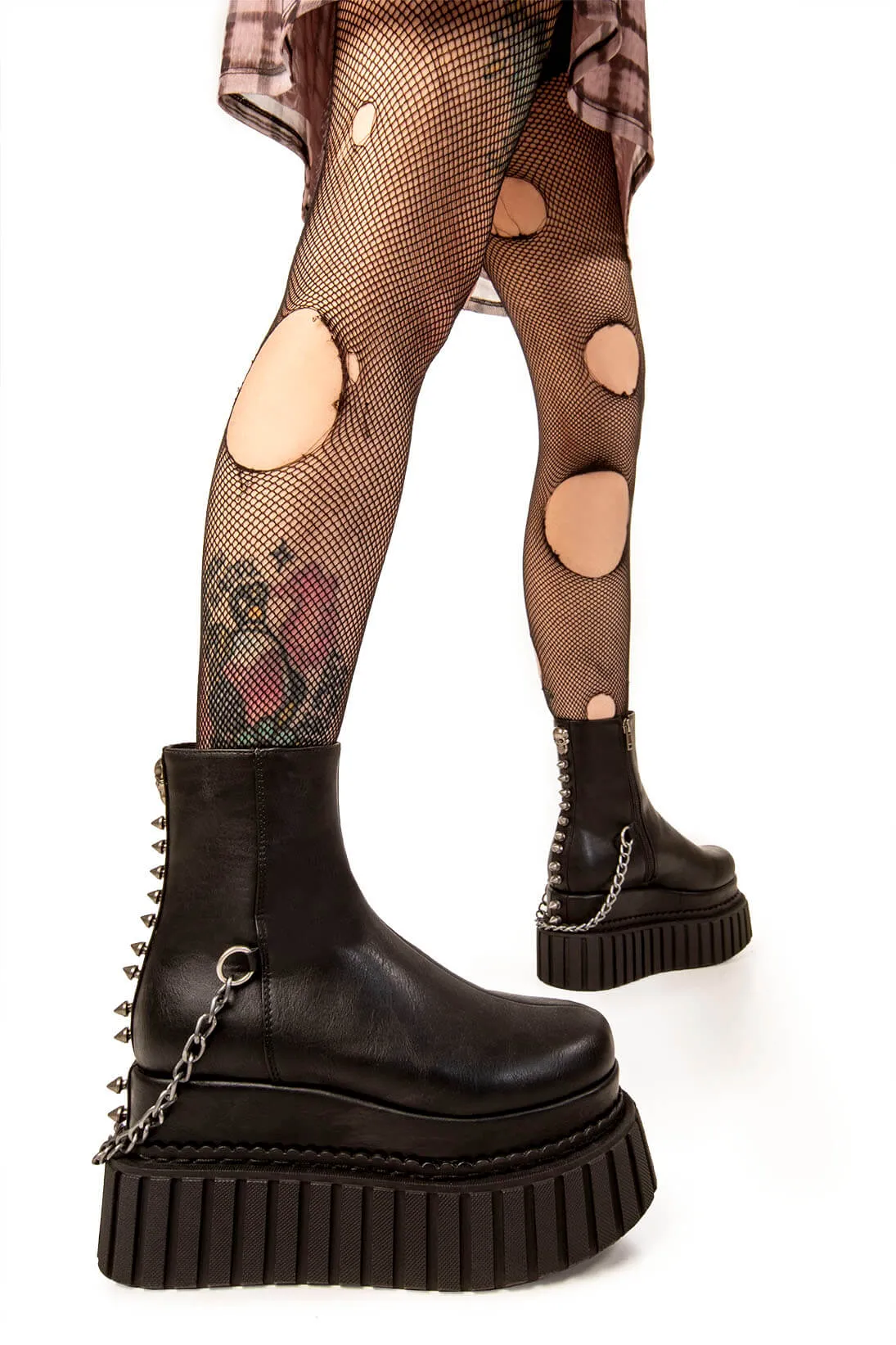 Mine Forever Chunky Platform Creeper Ankle Boots