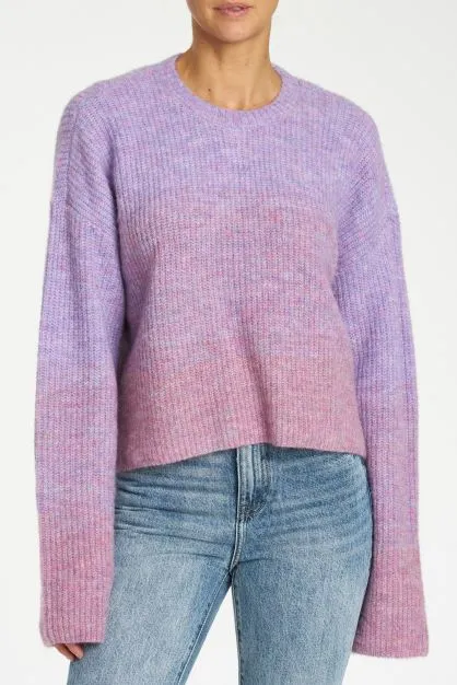 PIS Zane Crew Neck Swing Sweater Ombre