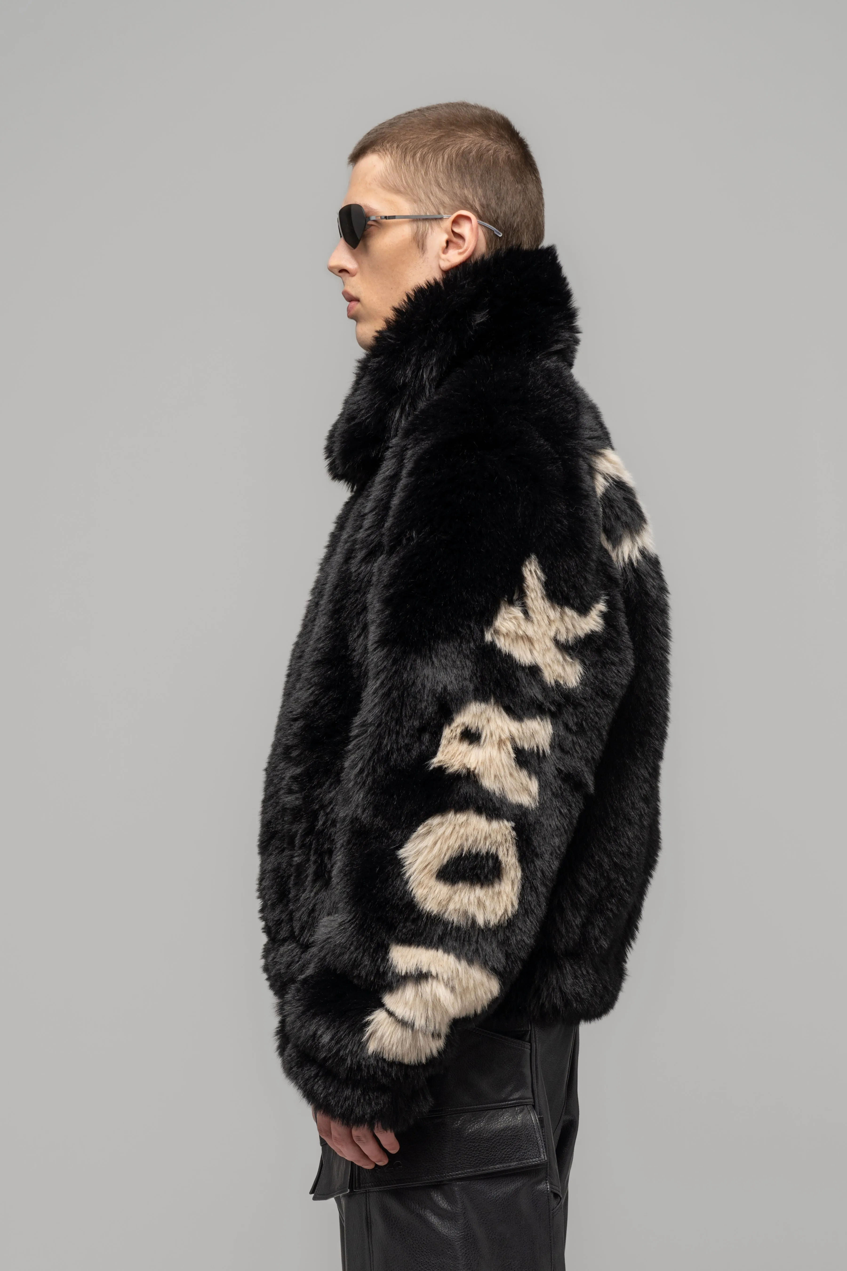 "ANTI-GAUGUIN" FAUX FUR BLOUSON