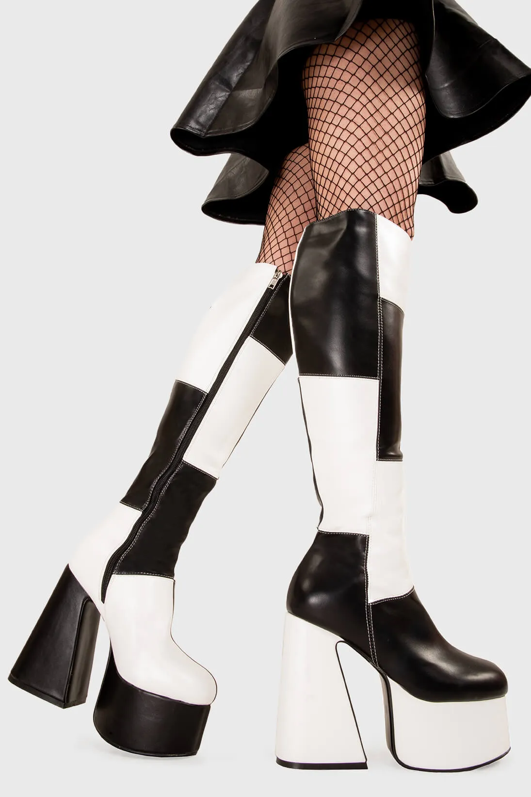 Runway Platform Knee High Boots