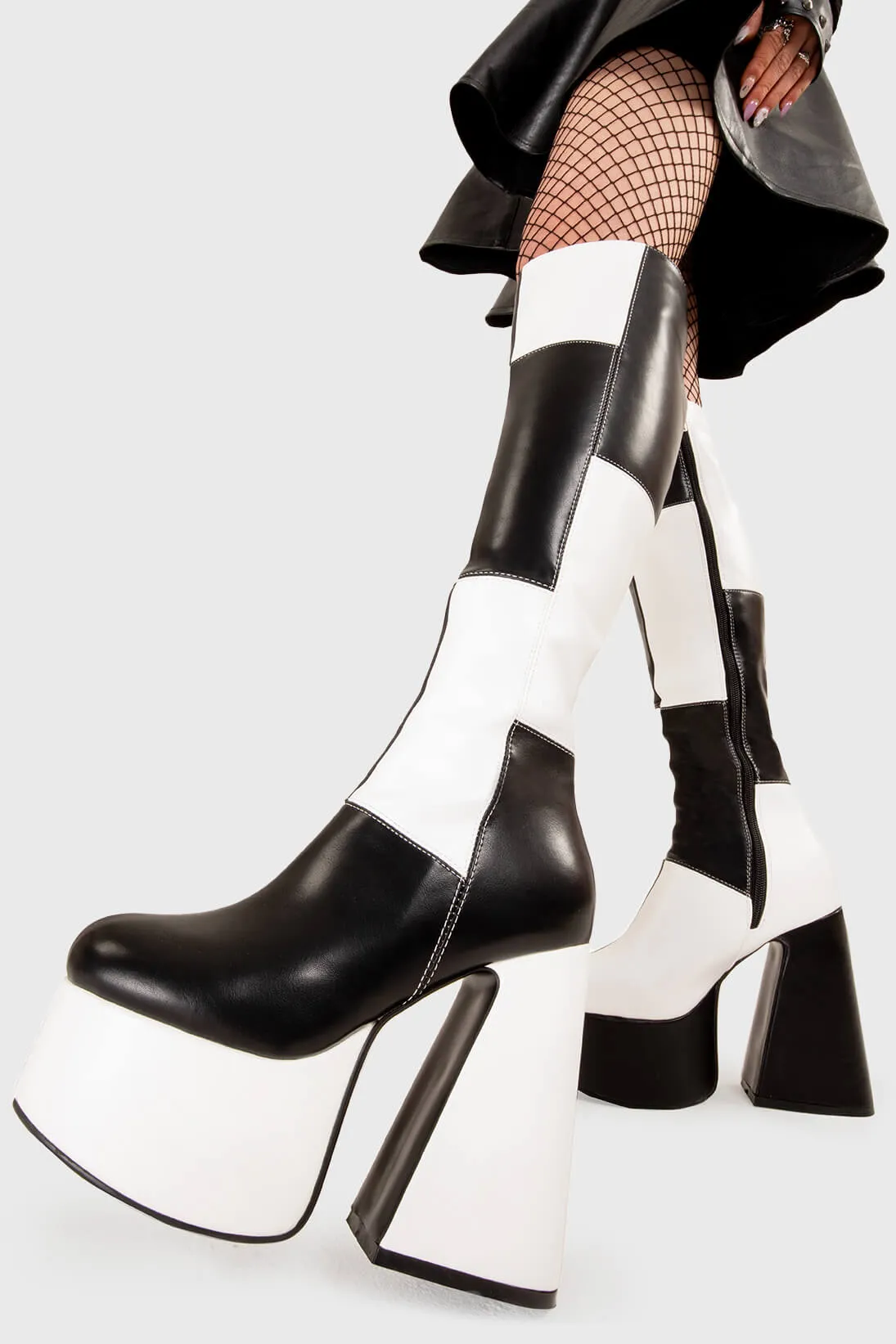 Runway Platform Knee High Boots