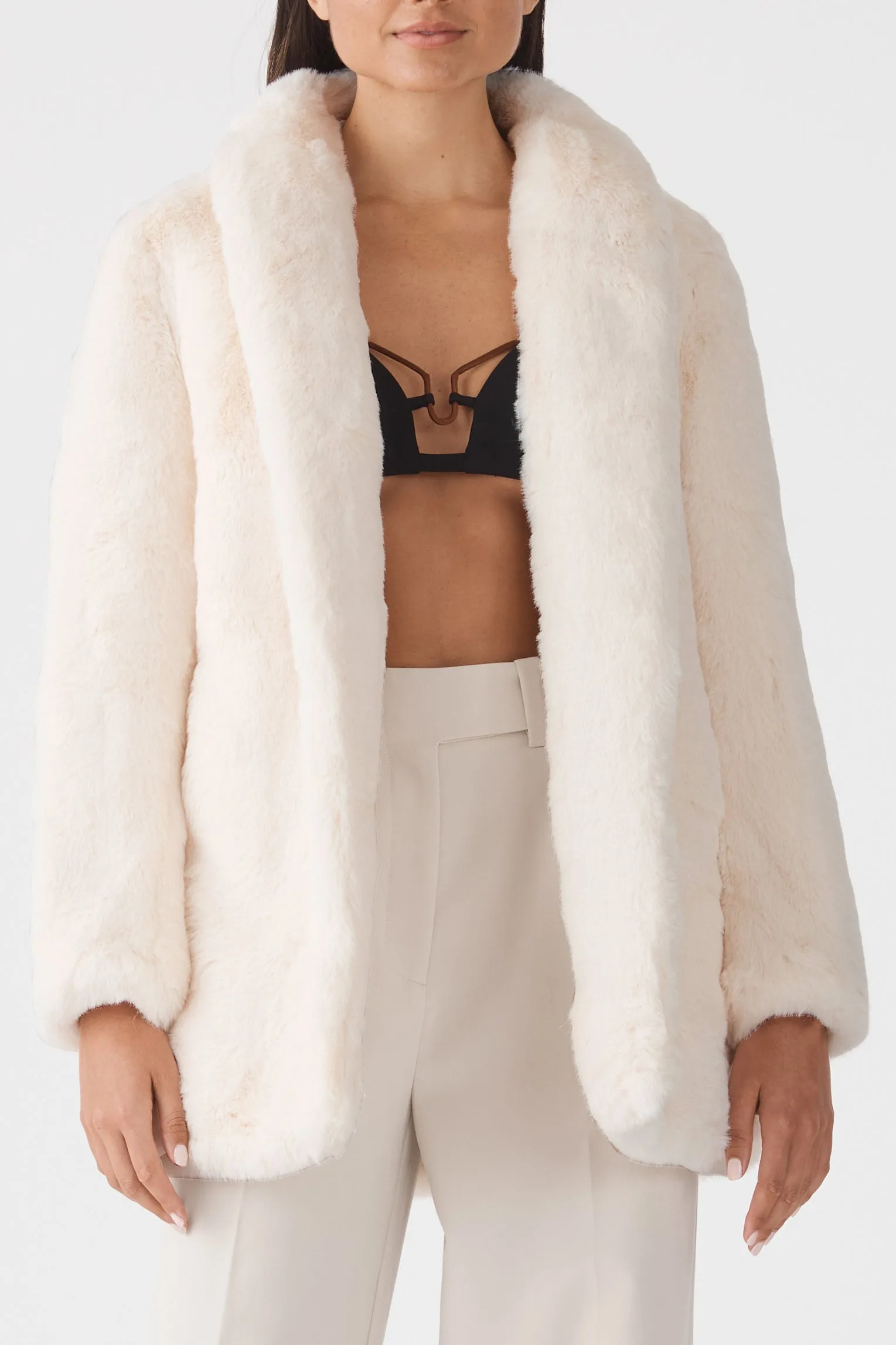 San Sloane Crawford Faux Fur Jacket