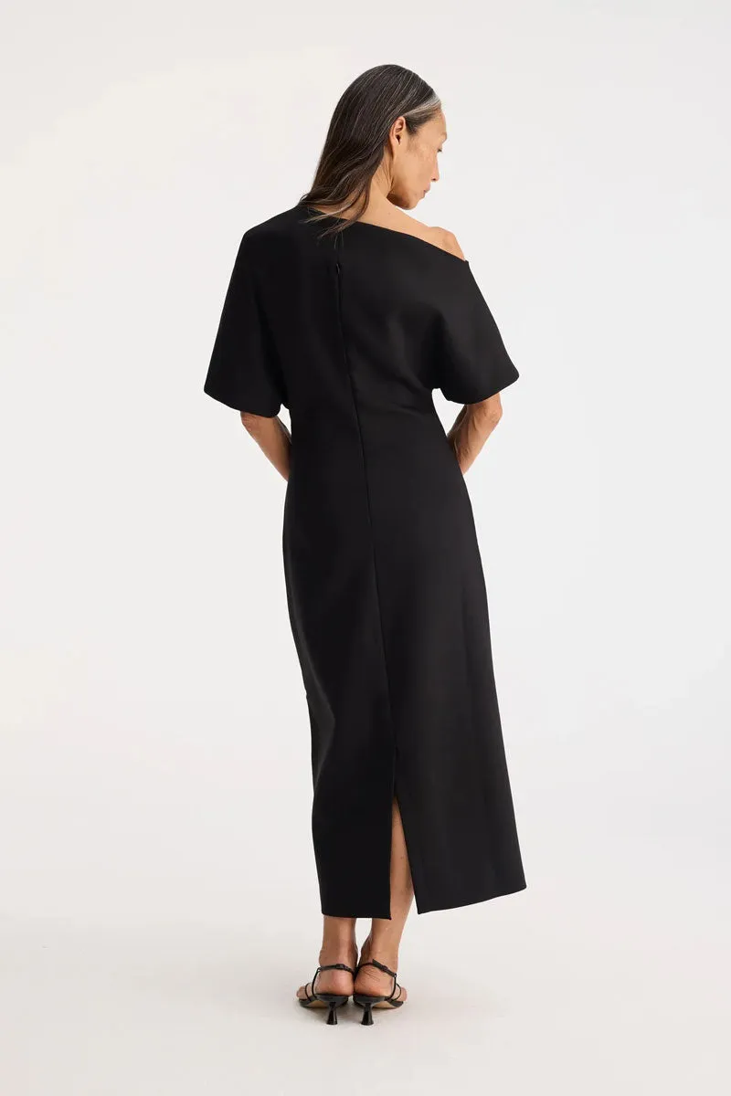 Sculptural Asymmetrical Dress - Black