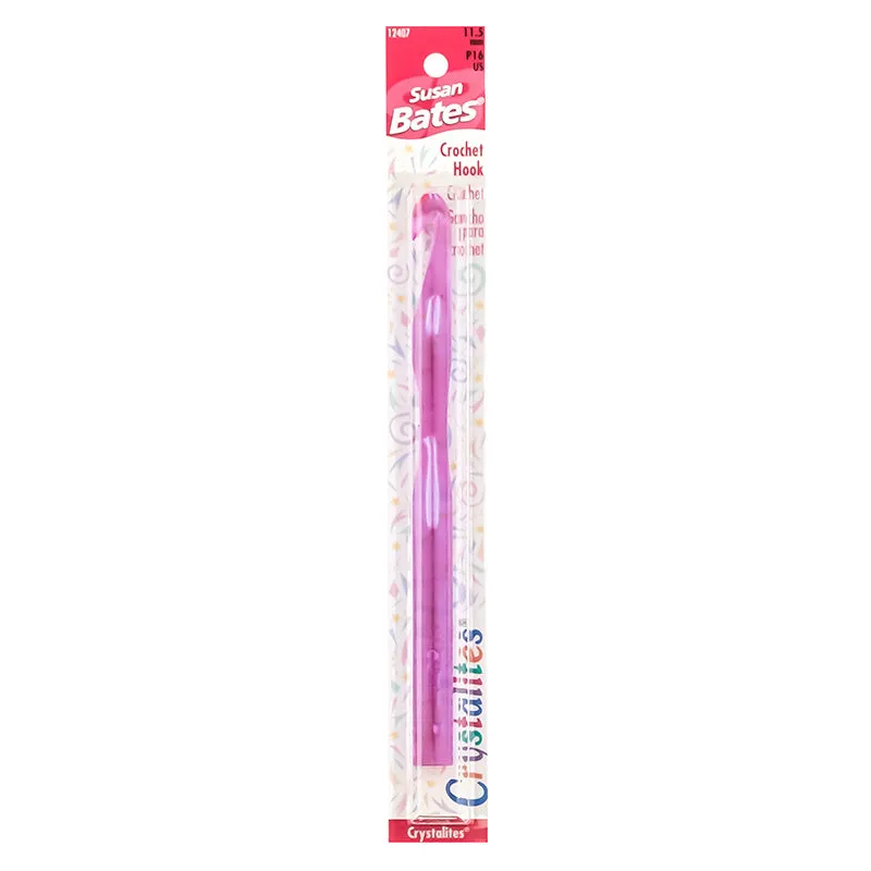 Susan Bates Crystallite Crochet Hook - Size P (11.5 mm)