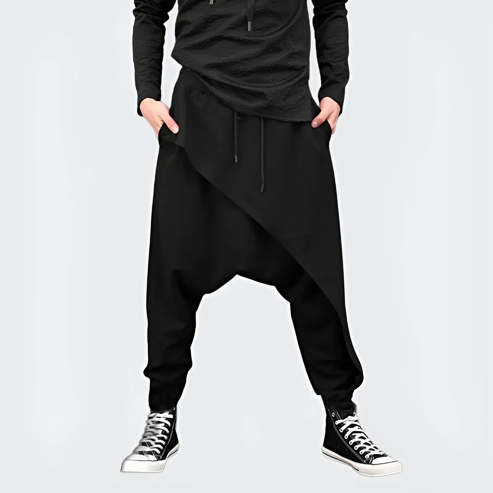 Techwear Drop Crotch Pants