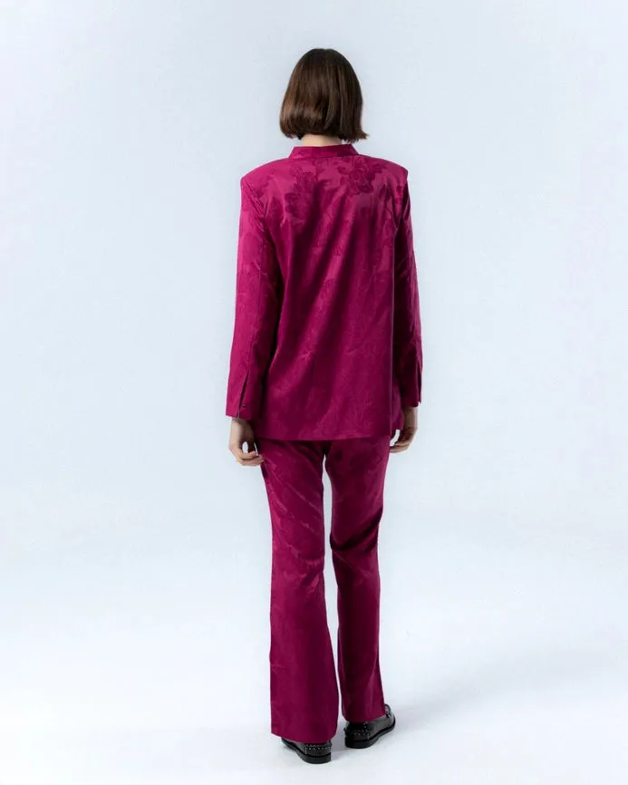 Verónica Jacquard Fuchsia Jacket