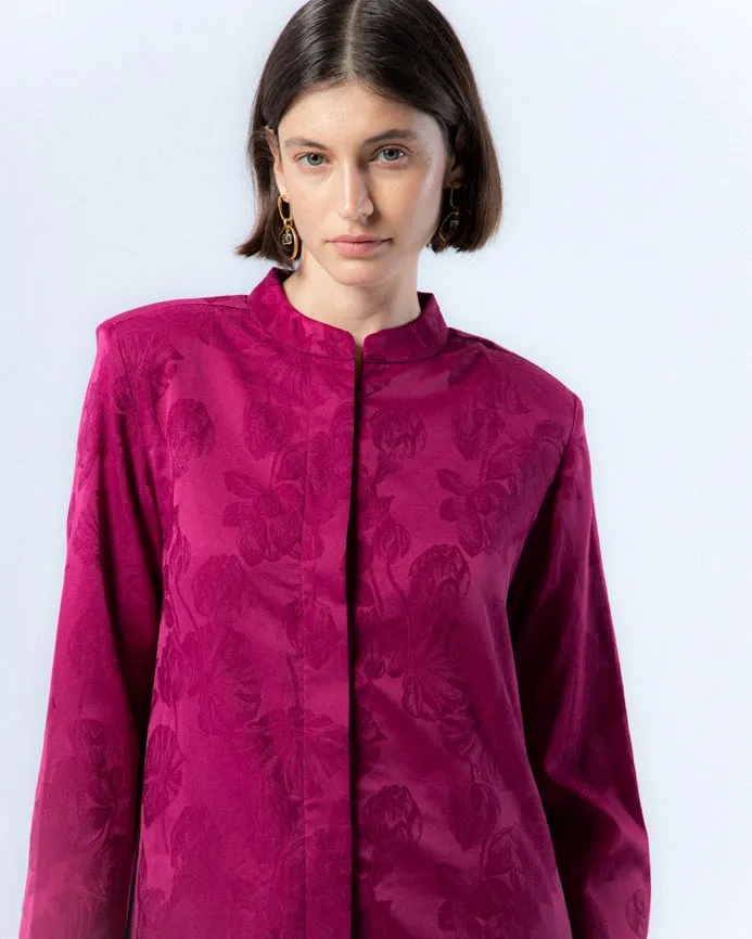 Verónica Jacquard Fuchsia Jacket