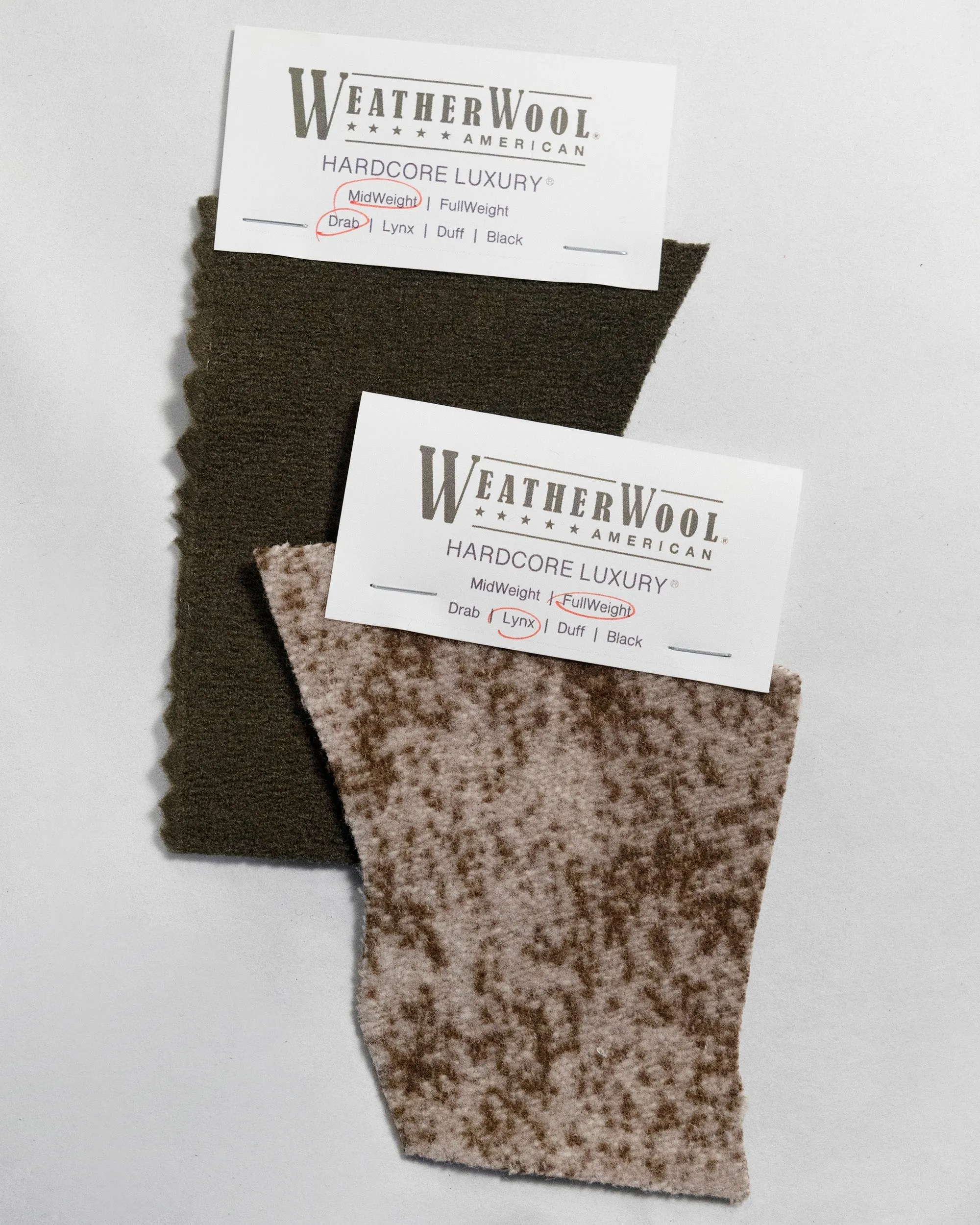 WeatherWool Fabric Samples