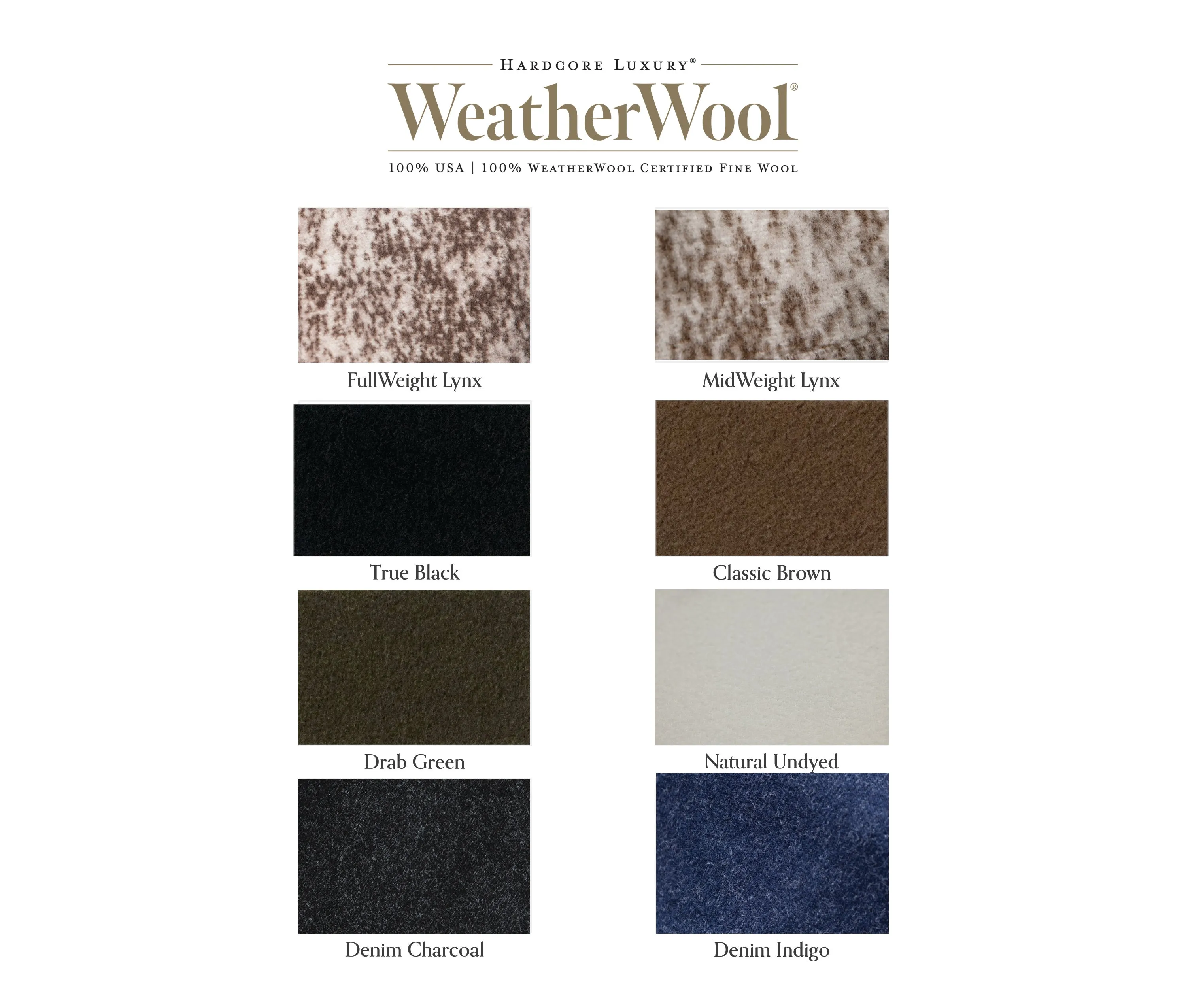 WeatherWool Fabric Samples