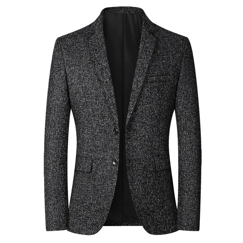 West Louis™ Fashion Woolen Single-Breasted Office Blazer