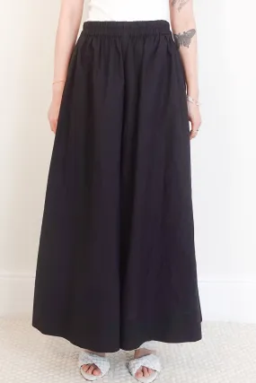 Wide leg cotton trousers